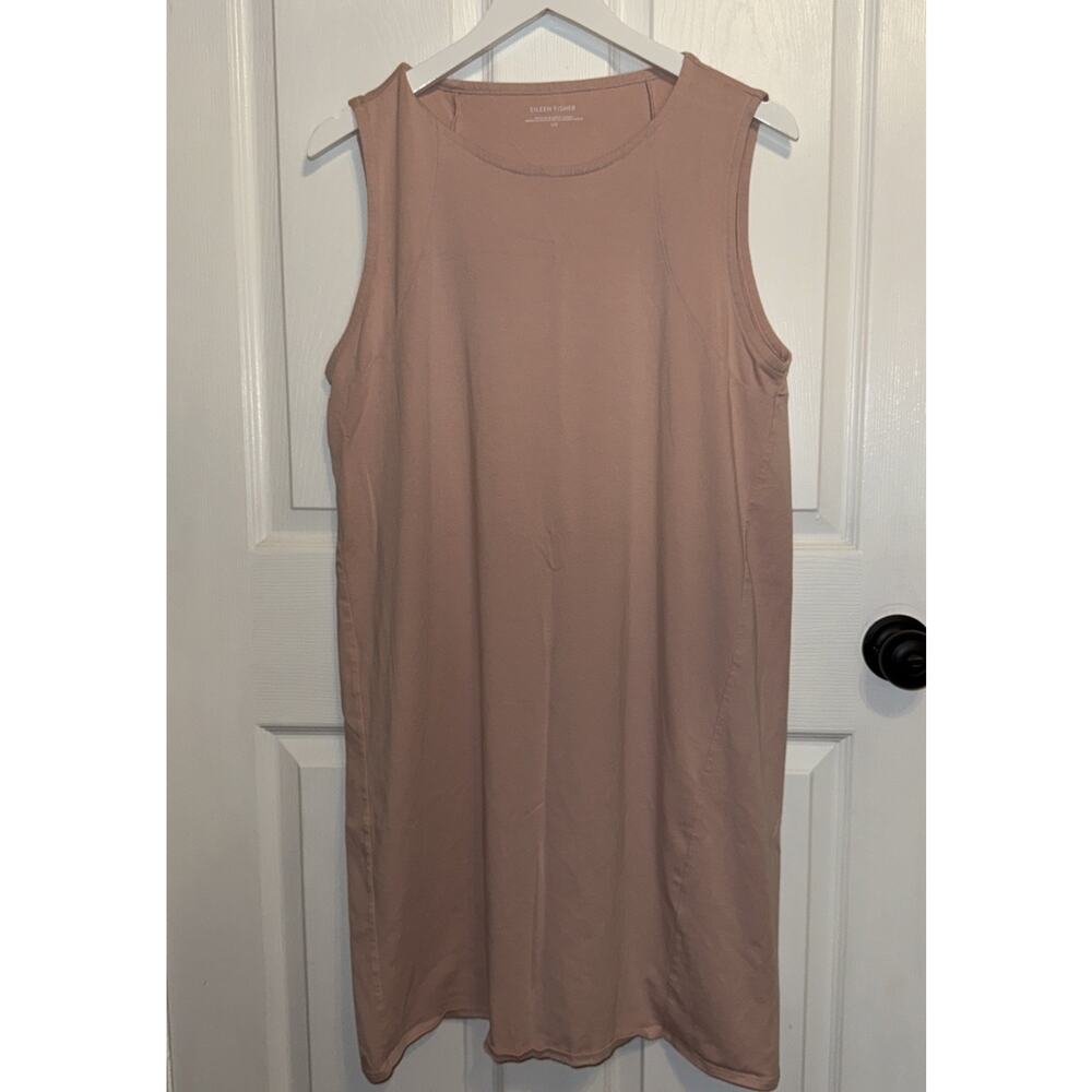 Eileen Fisher Women’s Organic Cotton Tank Dress Pink Size L